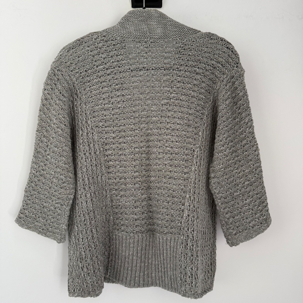 Eileen Fisher Grey Knit Cardigan‎ Size Medium - Picture 3 of 6